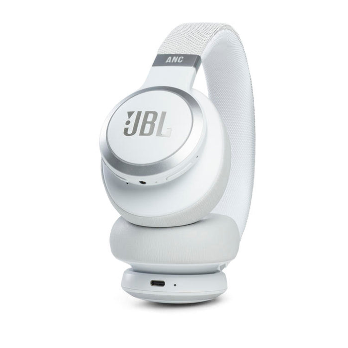 JBL Live 660NC | Écouteurs sans fil circum-auriculaires - Bluetooth - Annulation active du bruit - Connexion multipoint - Blanc-SONXPLUS Joliette