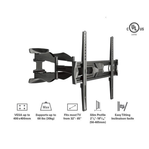 Syncmount SM-3265FM | Support mural articulé pour téléviseur 32" à 65" - Jusqu'à 66 lb-SONXPLUS Joliette