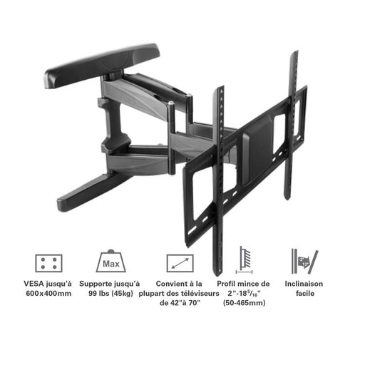 Syncmount SM-4270DMF | Support mural articulé pour téléviseur 42" à 70" - Jusqu'à 99 lb-SONXPLUS Joliette