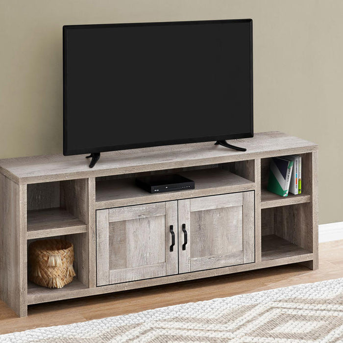 Monarch Specialties I 2742 | TV stand - 60" - Imitation wood - Taupe-SONXPLUS Joliette