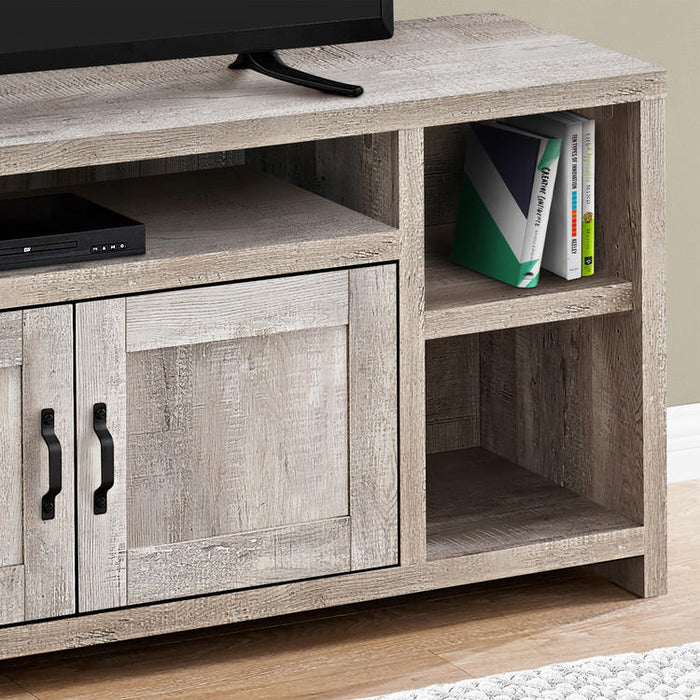 Monarch Specialties I 2742 | TV stand - 60" - Imitation wood - Taupe-SONXPLUS Joliette