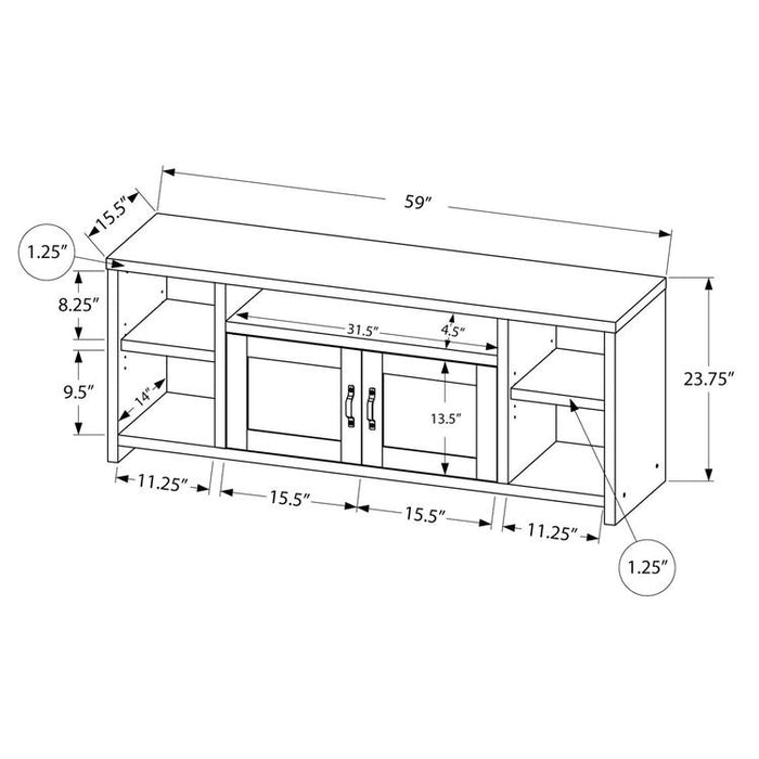 Monarch Specialties I 2742 | TV stand - 60" - Imitation wood - Taupe-SONXPLUS Joliette