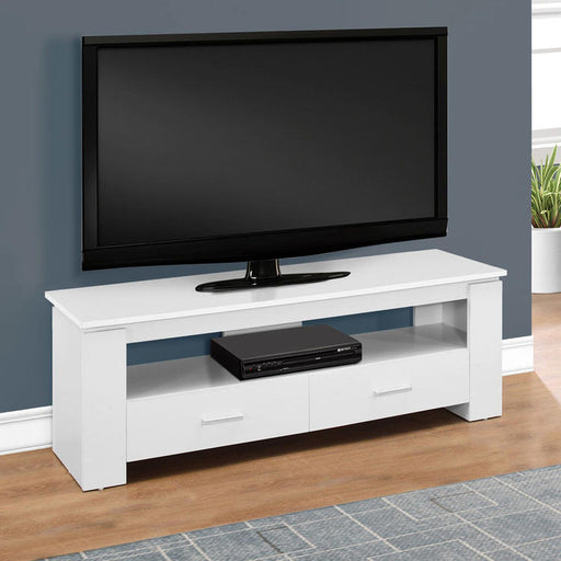 Monarch Specialties I 2601 | TV stand - 48" - 2 Storage drawers - White-SONXPLUS Joliette