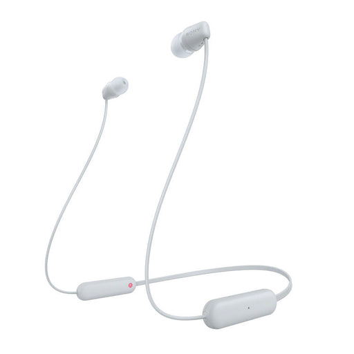 Sony WI-C100 | In-ear headphones - Wireless - Bluetooth - Around the neck - Microphone - IPX4 - White-SONXPLUS Joliette