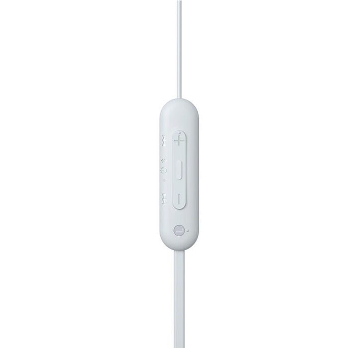 Sony WI-C100 | In-ear headphones - Wireless - Bluetooth - Around the neck - Microphone - IPX4 - White-SONXPLUS Joliette