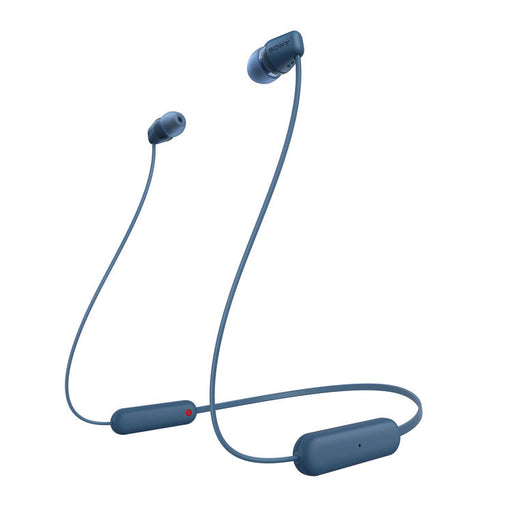 Sony WI-C100 | In-ear headphones - Wireless - Bluetooth - Around the neck - Microphone - IPX4 - Blue-SONXPLUS Joliette