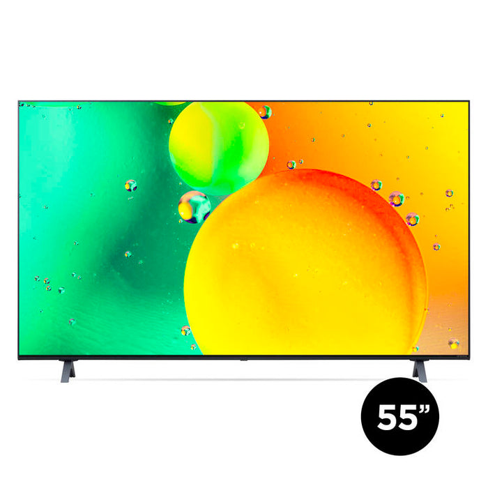 LG 55NANO75UQA | Téléviseur intelligent 55" NanoCell 4K - DEL - Série Nano75 - HDR - Processeur IA a5 Gen5 4K - Noir-SONXPLUS Joliette