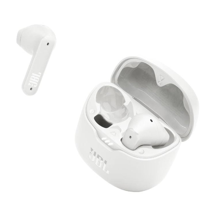 JBL Tune Flex | Écouteurs intra-auriculaires - 100% Sans fil - Bluetooth - Réduction de bruit - Conception Stick-open - IPX4 - Blanc-SONXPLUS Joliette