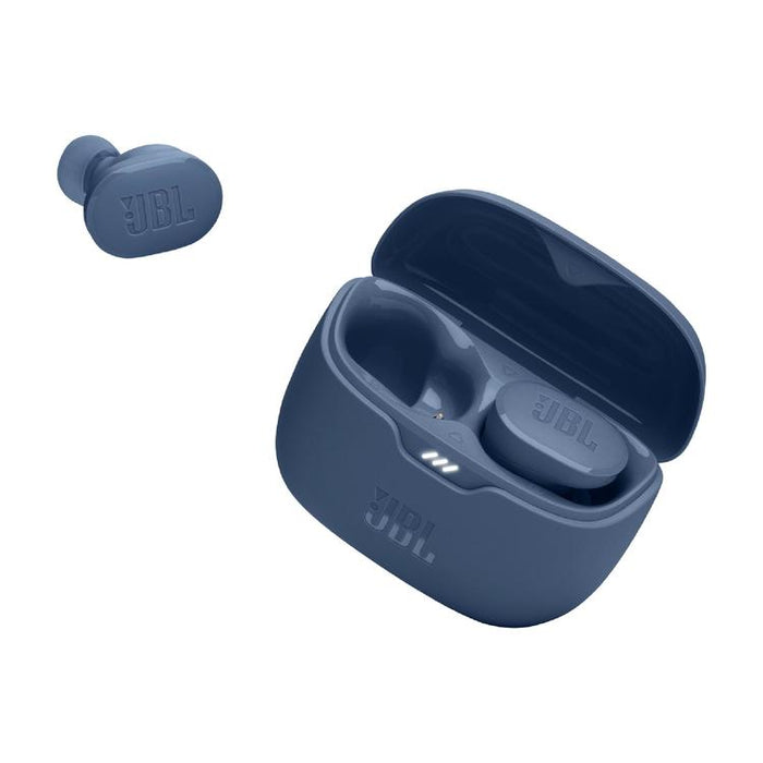 JBL Tune Buds | Écouteurs intra-auriculaires - 100% Sans fil - Bluetooth - Réduction de bruit - 4 microphones - Bleu-SONXPLUS Joliette