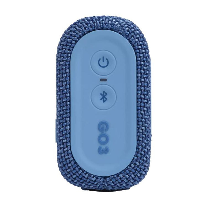 JBL Go 3 Eco | Mini Haut-parleur - Ultra-portable - Bluetooth - IP67 - Bleu-SONXPLUS Joliette