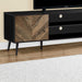 Monarch Specialties I 2781 | 72'' TV stand - Black base - With 2 wood effect doors-SONXPLUS Joliette