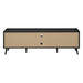 Monarch Specialties I 2781 | 72'' TV stand - Black base - With 2 wood effect doors-SONXPLUS Joliette