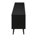 Monarch Specialties I 2781 | 72'' TV stand - Black base - With 2 wood effect doors-SONXPLUS Joliette