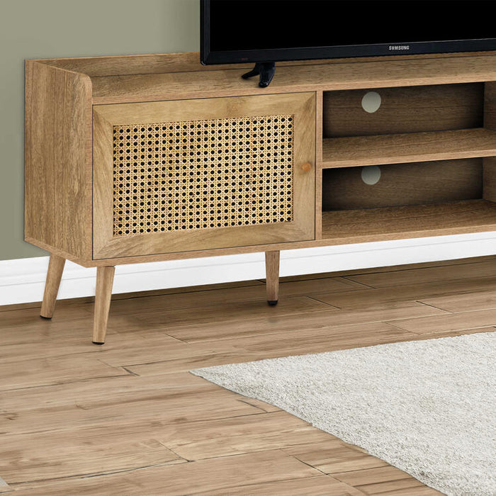 Monarch Specialties I 2723 | 72'' TV stand - With storage - Walnut-SONXPLUS Joliette