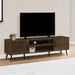 Monarch Specialties I 2717 | 72'' TV stand - Brown imitation wood - With 2 doors-SONXPLUS Joliette