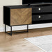 Monarch Specialties I 2752 | 72'' TV stand - Black metal base - With 2 wood-like doors-SONXPLUS Joliette