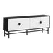 Monarch Specialties I 2732 | 60'' TV stand - Black metal base - 2 white doors-SONXPLUS Joliette