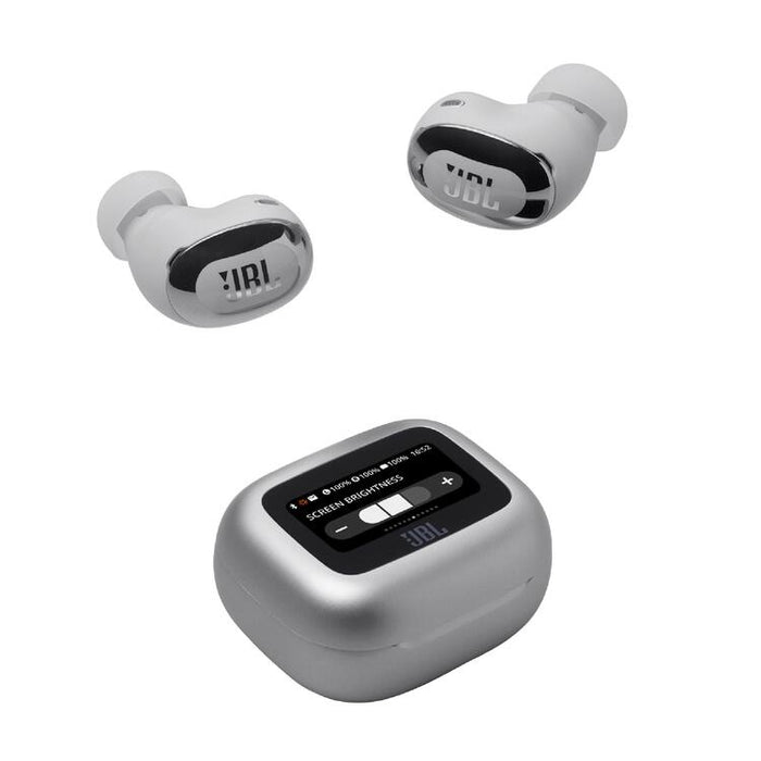 JBL Live Buds 3 | In-Ear Headphones - 1.45" LED Touch Screen - Bluetooth - Silver-SONXPLUS Joliette