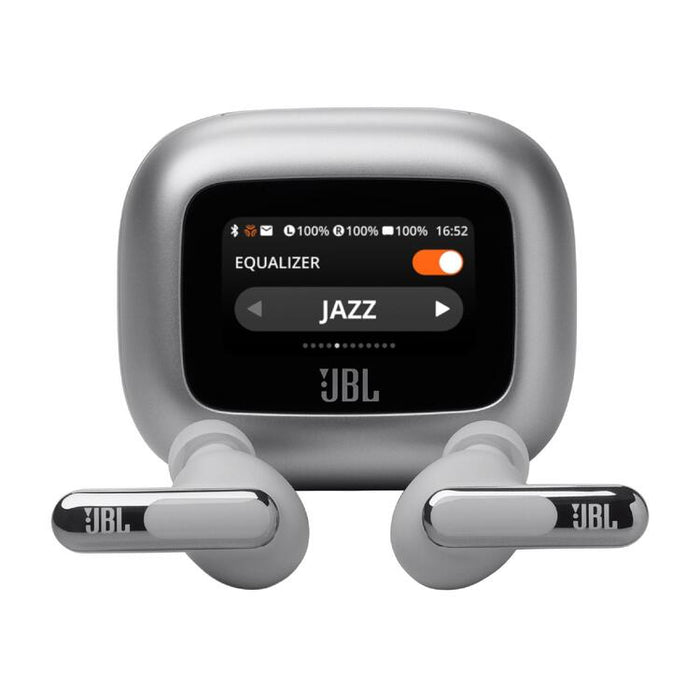 JBL Live Beam 3 | Écouteurs intra-auriculaires - Écran tactile LED 1,45" - Argent-SONXPLUS Joliette