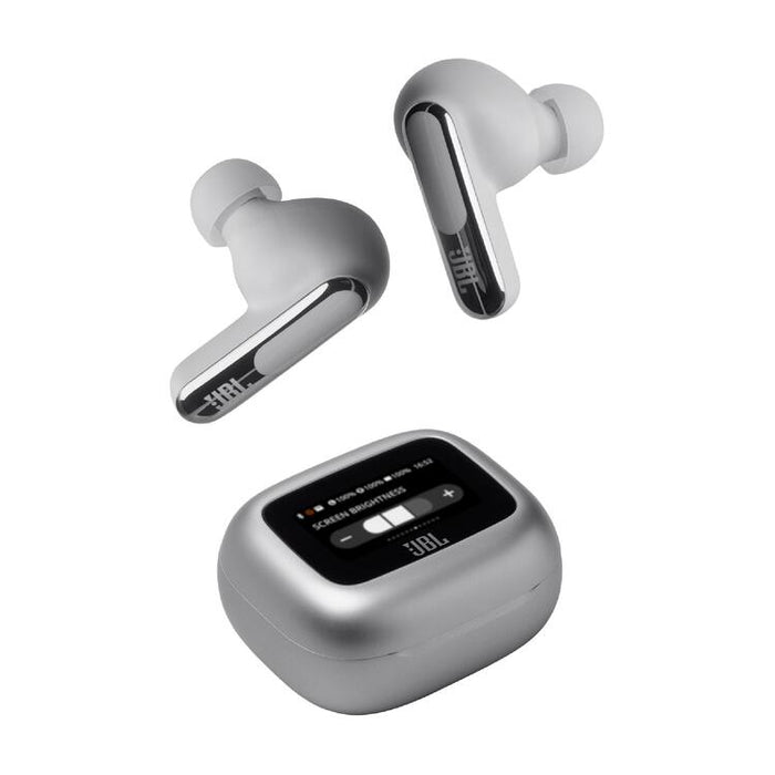 JBL Live Beam 3 | In-ear headphones - 1.45" LED touch screen - Silver-SONXPLUS Joliette