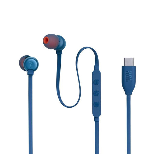 JBL Tune 310C | In-Ear Headphones - Wired - USB-C - 3 Button Remote - Blue-Sonxplus Joliette