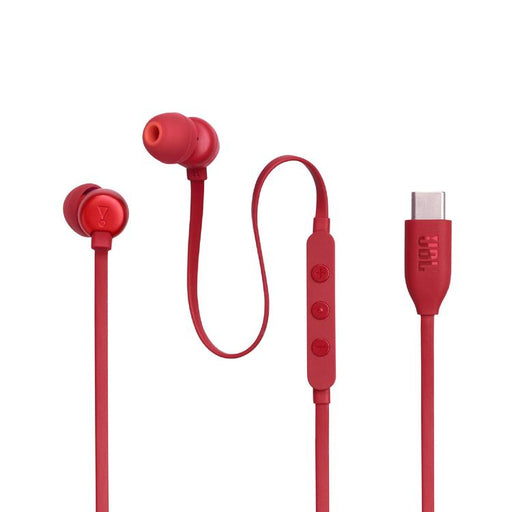 JBL Tune 310C | In-ear headphones - Wired - USB-C - 3-button remote control - Red-Sonxplus Joliette