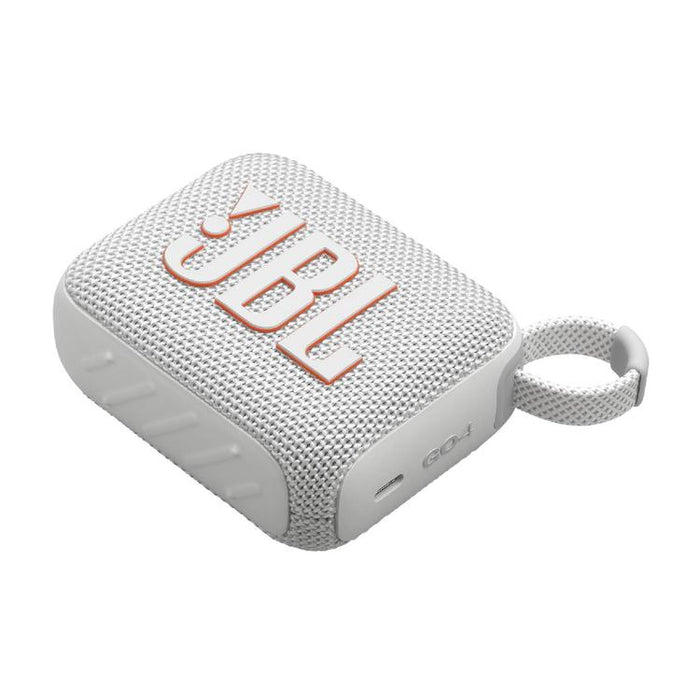 JBL GO 4 | Mini haut-parleur portable - Bluetooth - IP67 - Blanc-Sonxplus Joliette