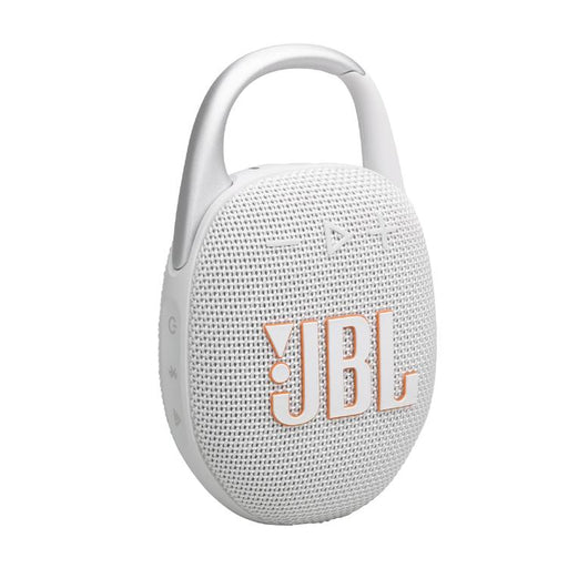 JBL Clip 5 | Haut-parleur à mousqueton portable - Bluetooth - IP67 - Blanc-Sonxplus Joliette