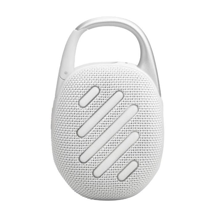 JBL Clip 5 | Haut-parleur à mousqueton portable - Bluetooth - IP67 - Blanc-Sonxplus Joliette