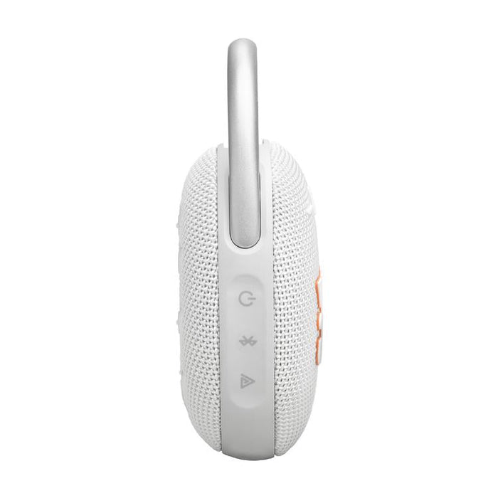 JBL Clip 5 | Haut-parleur à mousqueton portable - Bluetooth - IP67 - Blanc-Sonxplus Joliette