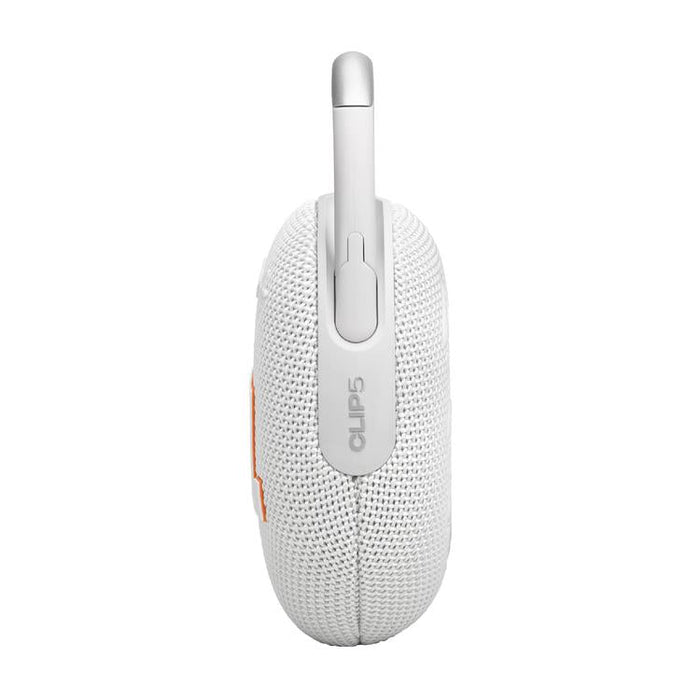 JBL Clip 5 | Haut-parleur à mousqueton portable - Bluetooth - IP67 - Blanc-Sonxplus Joliette