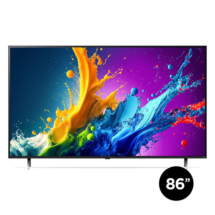 LG 86QNED80TUC.ACC | Téléviseur 86" QNED 4K - UHD 4K - Série QNED80 - 60Hz - Processeur IA a5 4K Gen7 - Noir-SONXPLUS Joliette