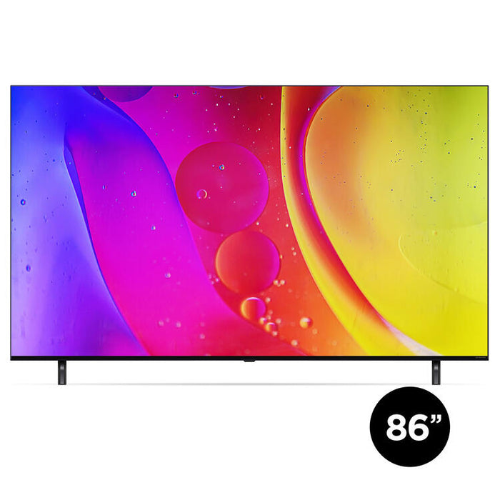 LG 86NANO80AUA | 86" Television LED 4K - UHD - NANO80A Series - 60Hz - Processor IA a7 4K Gen8 - Black-SONXPLUS Joliette