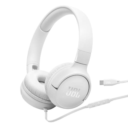 JBL Tune 520C | On-Ear Headphones - USB-C - Bluetooth - White-SONXPLUS Joliette