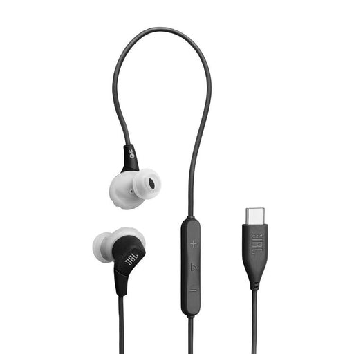 JBL Endurance Run 3C | In-Ear Headphones - USB-C - Sport - Wired - IP65 - Black/Grey-SONXPLUS Joliette