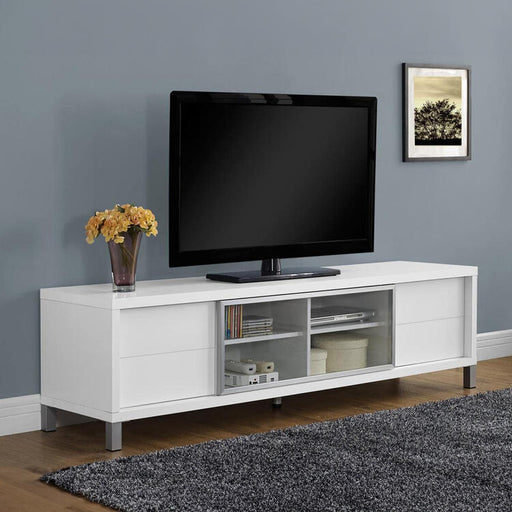 Monarch Specialties I2537 | TV Stand - 70" - White-SONXPLUS Joliette