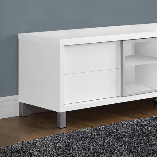 Monarch Specialties I2537 | TV Stand - 70" - White-SONXPLUS Joliette