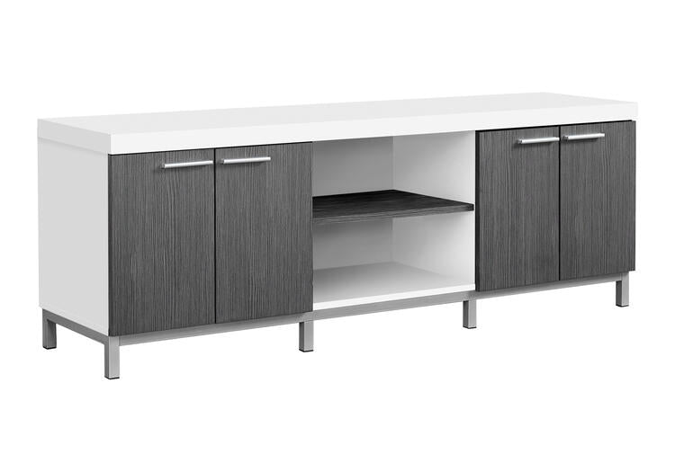 Monarch Specialties I 2591 | TV stand - 60" - 1 Drawer - White/Grey-SONXPLUS Joliette