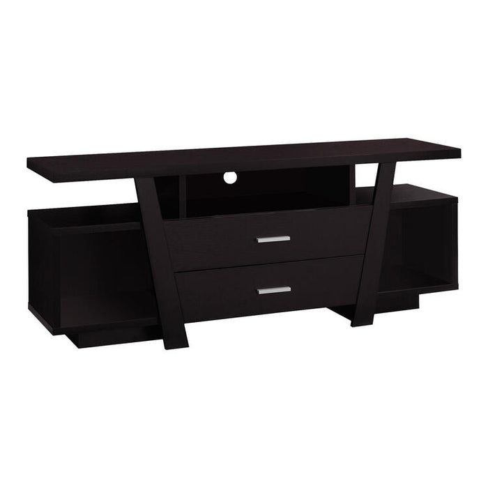 Monarch Specialties I2720 | TV Stand - 60" - 2 Storage Drawers - Espresso-SONXPLUS Joliette