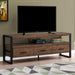 Monarch Specialties I2820 | TV stand - 60" - 3 Drawers - Dark brown-SONXPLUS Joliette