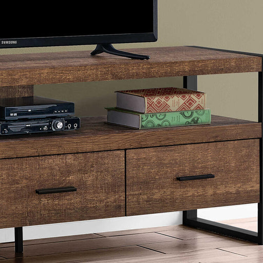 Monarch Specialties I2820 | TV stand - 60" - 3 Drawers - Dark brown-SONXPLUS Joliette