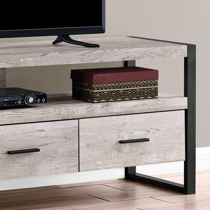 Monarch Specialties I2822 | TV stand - 60" - 3 Drawers - Taupe-SONXPLUS Joliette