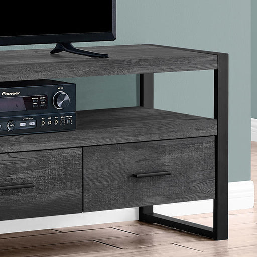 Monarch Specialties I 2823 | TV stand - 60" - 3 Drawers - Imitation Wood - Black-SONXPLUS Joliette