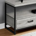 Monarch Specialties I 2871 | TV stand - 48" - 2 Storage drawers - Black metal - Grey imitation wood-SONXPLUS Joliette