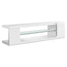 Monarch Specialties I3535 | TV stand - 60" - 1 glass shelf - White-SONXPLUS Joliette