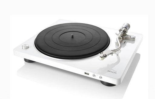 Denon DP-450USB | Hi-Fi turntable - USB port - "S" arm - White-SONXPLUS Joliette