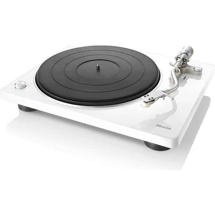 Denon DP-400 | Table tournante Hi-Fi - Capteur automatique de vitesse - Bras de vitesse en "S" - Blanc-SONXPLUS Joliette