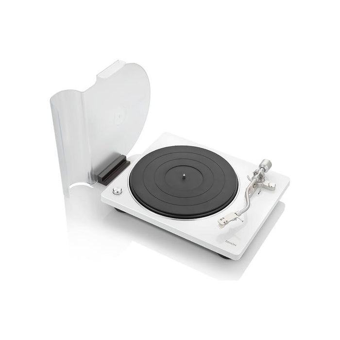 Denon DP-400 | Table tournante Hi-Fi - Capteur automatique de vitesse - Bras de vitesse en "S" - Blanc-SONXPLUS Joliette