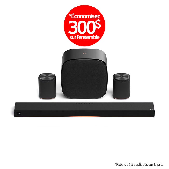 LG Sound Suite | Immersive suite 5 Pro - Barre de son H7 +2 M5 + W7 | 01 | Sonxplus Joliette
