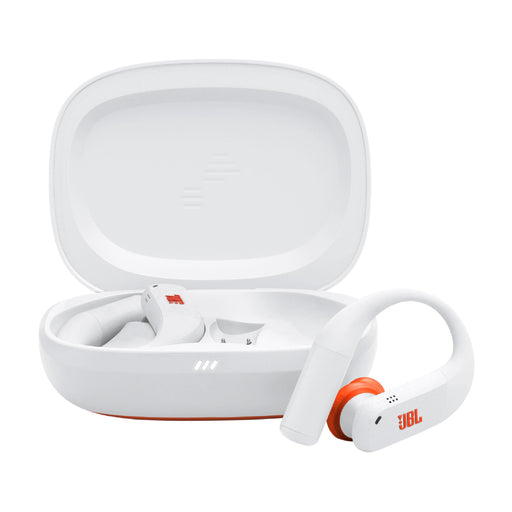 JBL Endurance Peak 4 | In-Ear Headphones - TwistLock  - White/Orange | 01 | Sonxplus Joliette